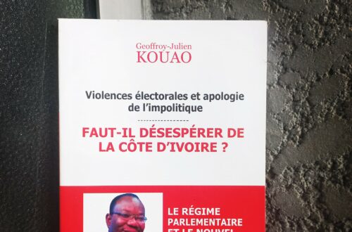 Article : Le régime parlementaire, le système politique qu’il faut en Côte d’Ivoire selon l’écrivain Geoffroy-Julien Kouao