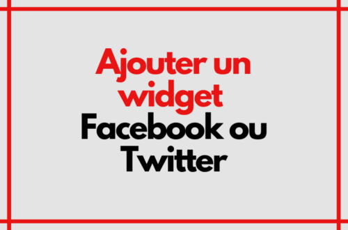 Article : Ajouter un widget Facebook ou Twitter