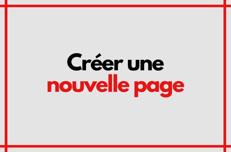 Article : Créer une nouvelle page