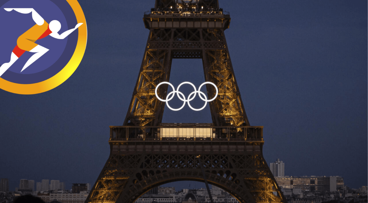 Tour Eiffel avec les anneaux olympiques